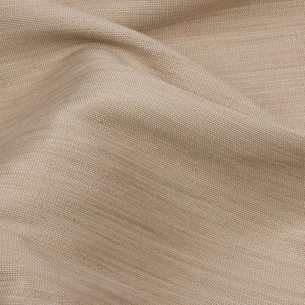Recycled Polyester Bengaline - Linen Striations - British Imported Detail Recycled Polyester Bengaline - Linen Striations - British Imported Detail