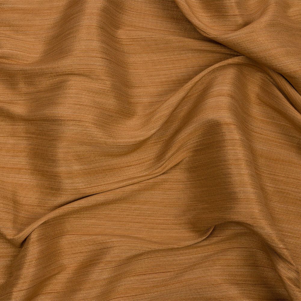 Recycled Polyester Bengaline - Ochre Striations - British Imported Recycled Polyester Bengaline - Ochre Striations - British Imported