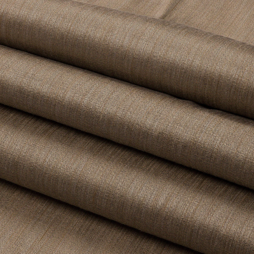 Recycled Polyester Bengaline - Otter Striations - British Imported Folded Recycled Polyester Bengaline - Otter Striations - British Imported Folded