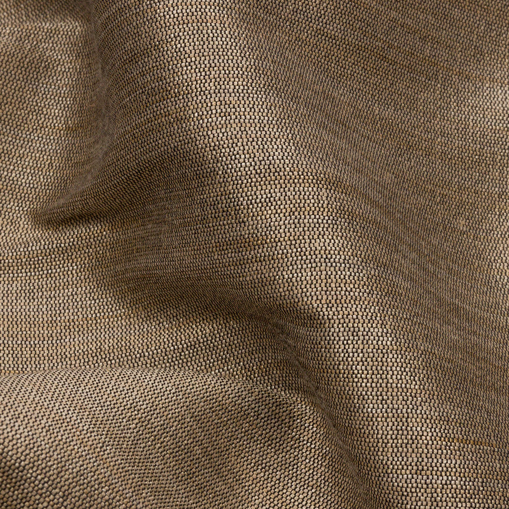 Recycled Polyester Bengaline - Otter Striations - British Imported Detail Recycled Polyester Bengaline - Otter Striations - British Imported Detail