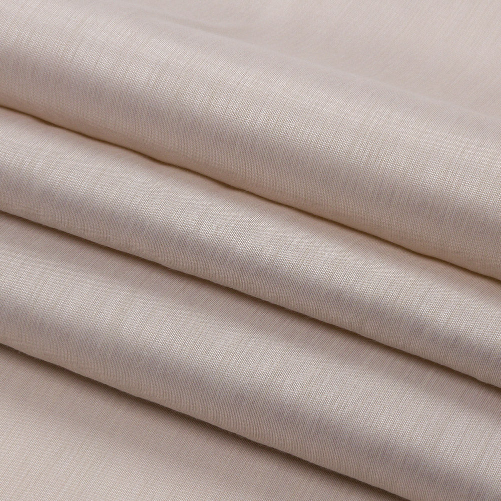 Recycled Polyester Bengaline - Oyster Striations - British Imported Folded Recycled Polyester Bengaline - Oyster Striations - British Imported Folded