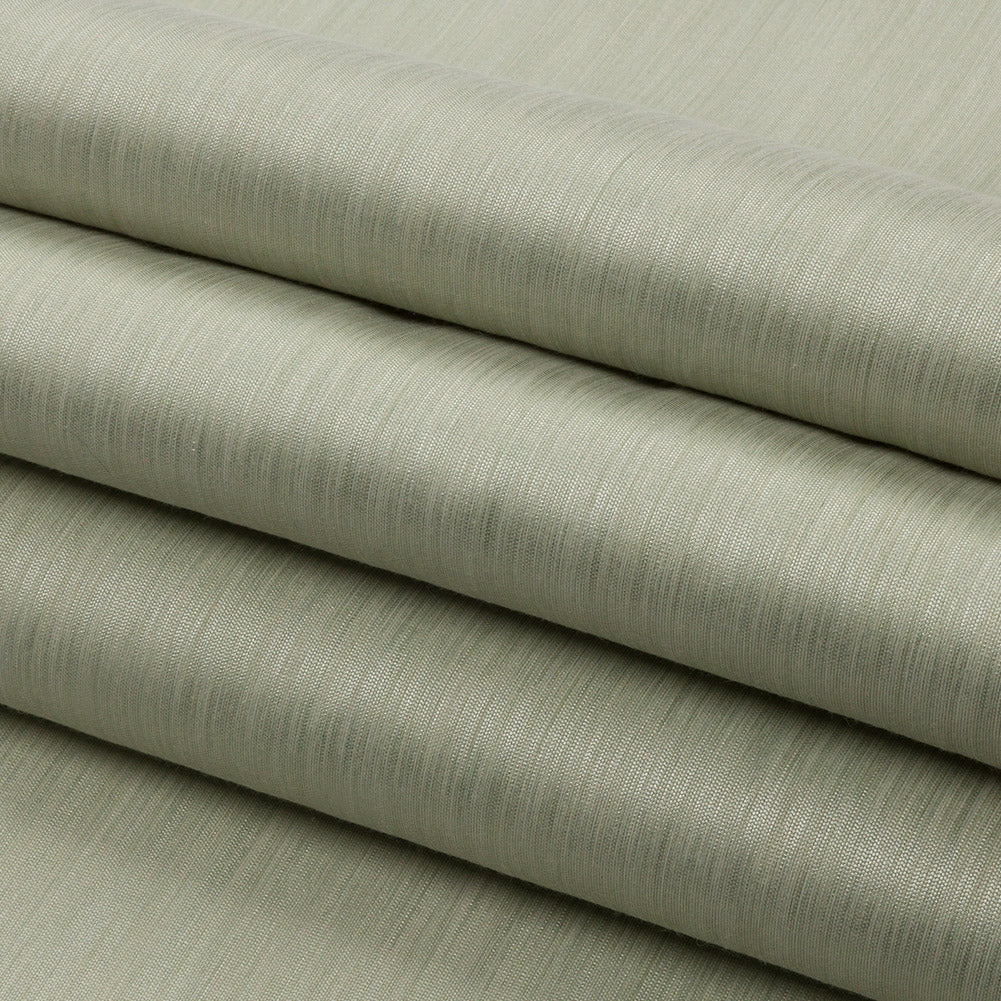 Recycled Polyester Bengaline - Pistachio Striations - British Imported Folded Recycled Polyester Bengaline - Pistachio Striations - British Imported Folded
