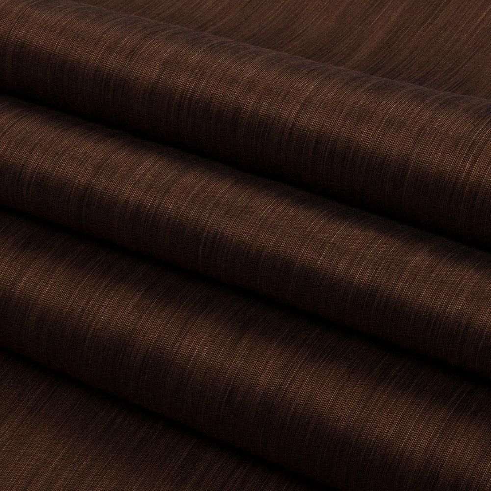 Recycled Polyester Bengaline - Praline Striations - British Imported Folded Recycled Polyester Bengaline - Praline Striations - British Imported Folded