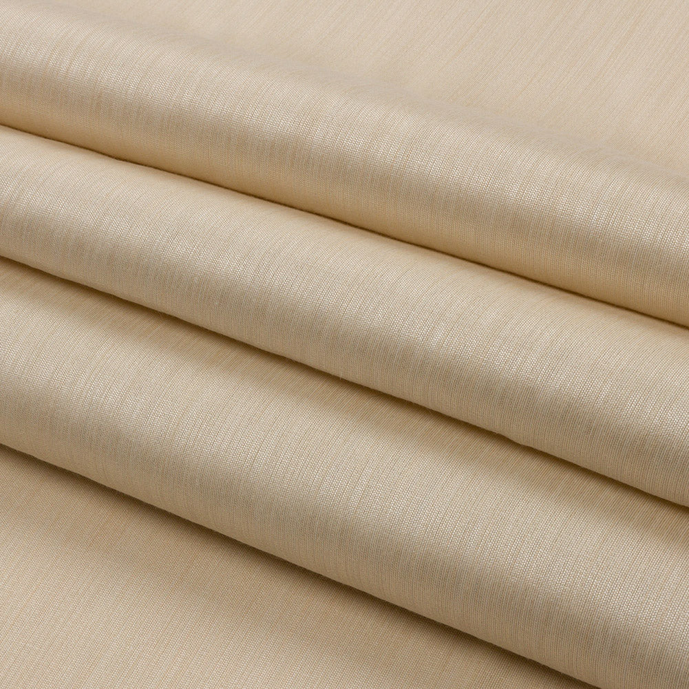 Recycled Polyester Bengaline - Sesame Striations - British Imported Folded Recycled Polyester Bengaline - Sesame Striations - British Imported Folded