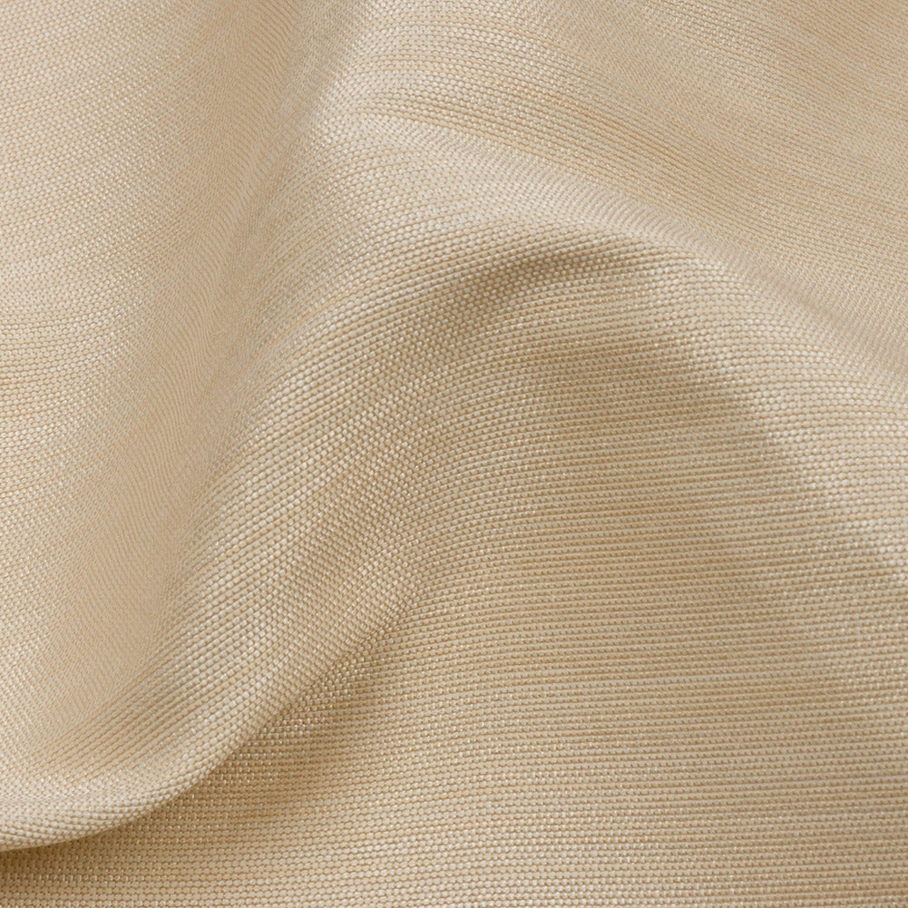 Recycled Polyester Bengaline - Sesame Striations - British Imported Detail Recycled Polyester Bengaline - Sesame Striations - British Imported Detail