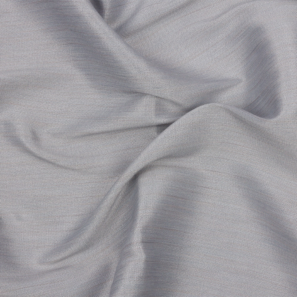 Recycled Polyester Bengaline - Silver Striations - British Imported Recycled Polyester Bengaline - Silver Striations - British Imported