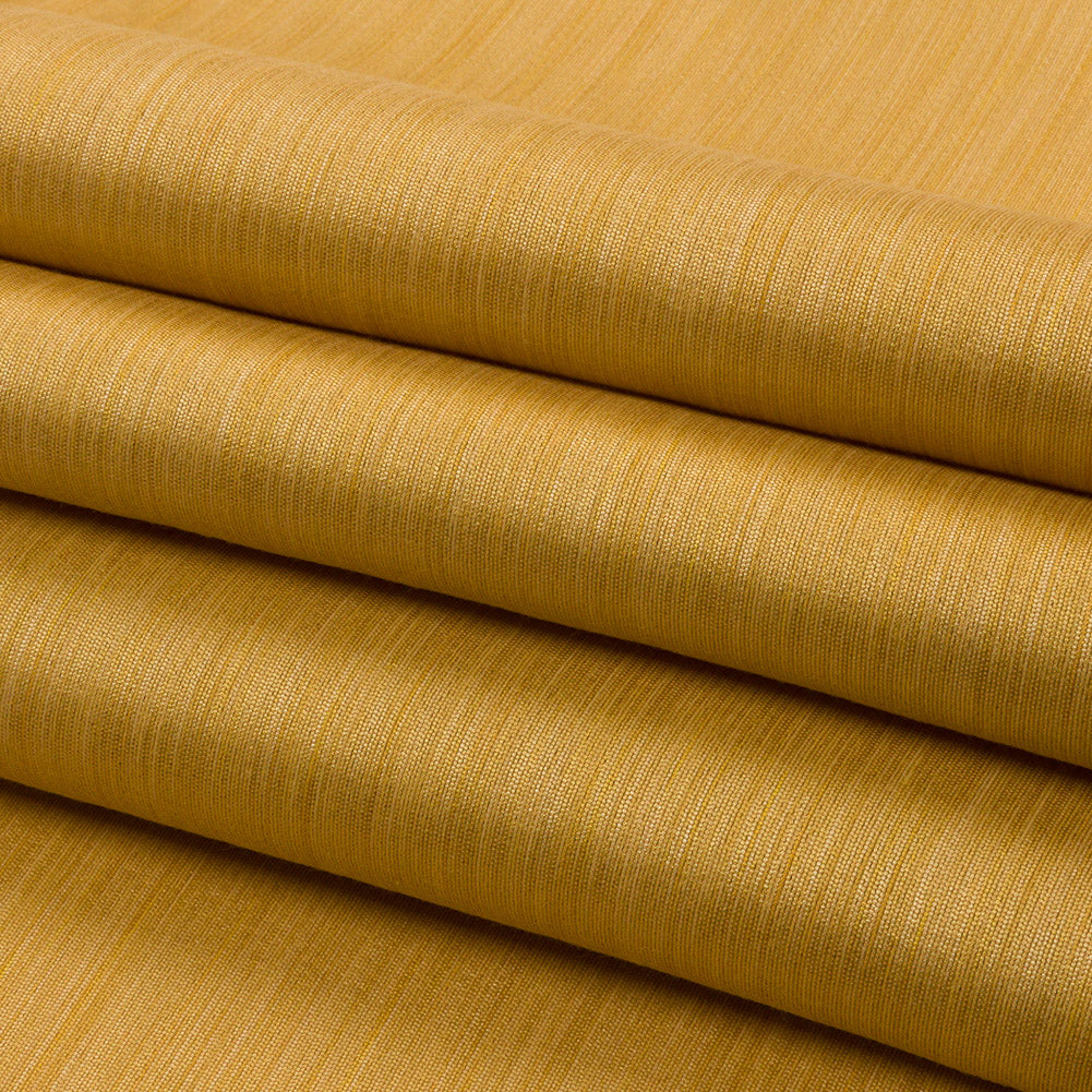 Recycled Polyester Bengaline - Sunflower Striations - British Imported Folded Recycled Polyester Bengaline - Sunflower Striations - British Imported Folded