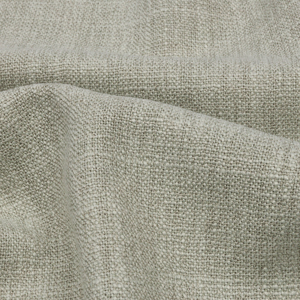 Soft Textured Recycled Polyester Drapery Woven - Aloe - British Imported Detail Soft Textured Recycled Polyester Drapery Woven - Aloe - British Imported Detail