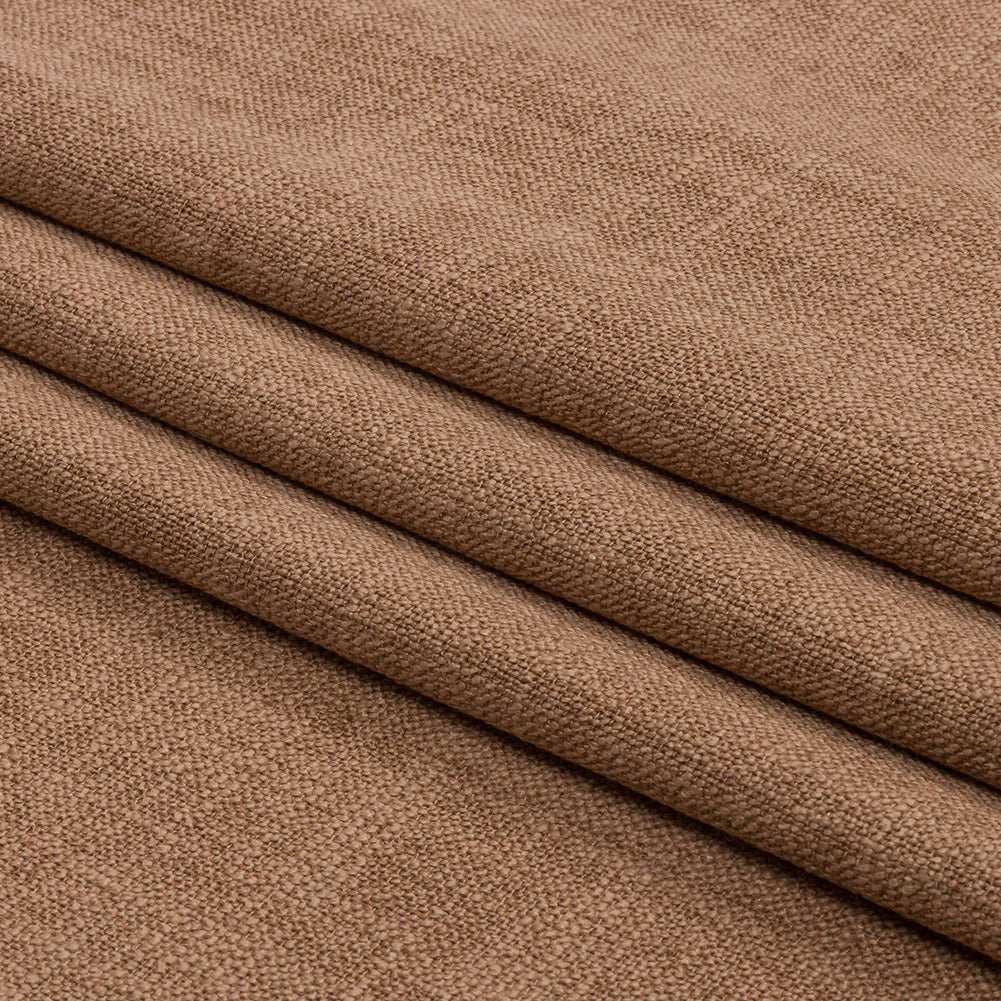 Soft Textured Recycled Polyester Drapery Woven - Clay - British Imported Folded Soft Textured Recycled Polyester Drapery Woven - Clay - British Imported Folded