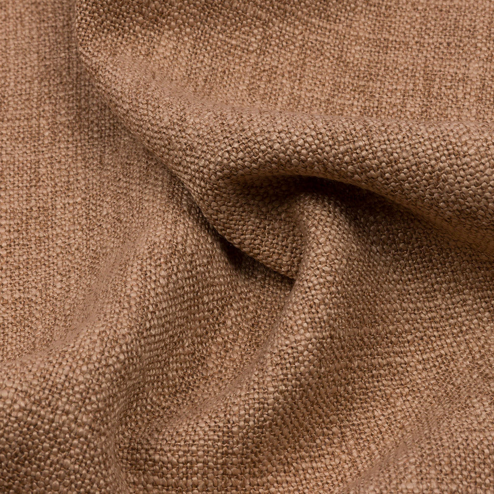 Soft Textured Recycled Polyester Drapery Woven - Clay - British Imported Detail Soft Textured Recycled Polyester Drapery Woven - Clay - British Imported Detail