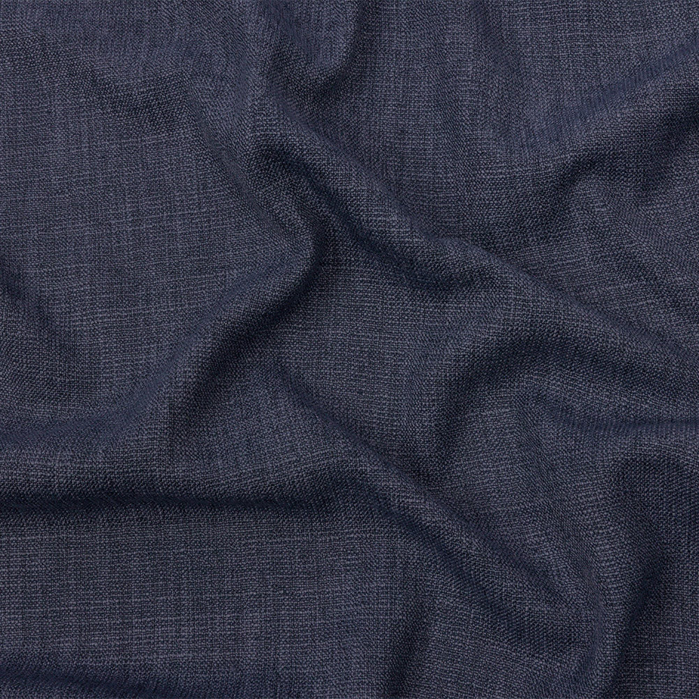 Soft Textured Recycled Polyester Drapery Woven - Denim - British Imported Soft Textured Recycled Polyester Drapery Woven - Denim - British Imported