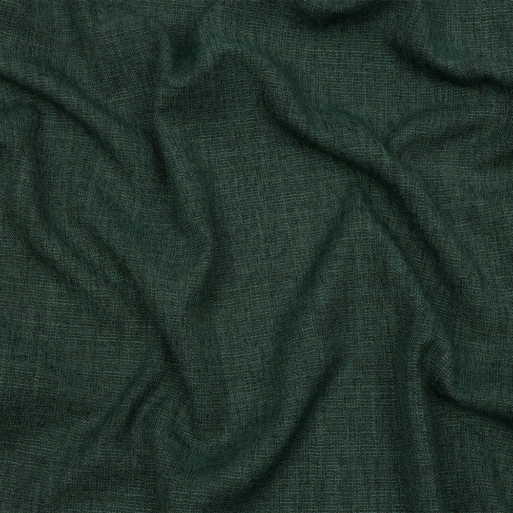 Soft Textured Recycled Polyester Drapery Woven - Emerald - British Imported Soft Textured Recycled Polyester Drapery Woven - Emerald - British Imported