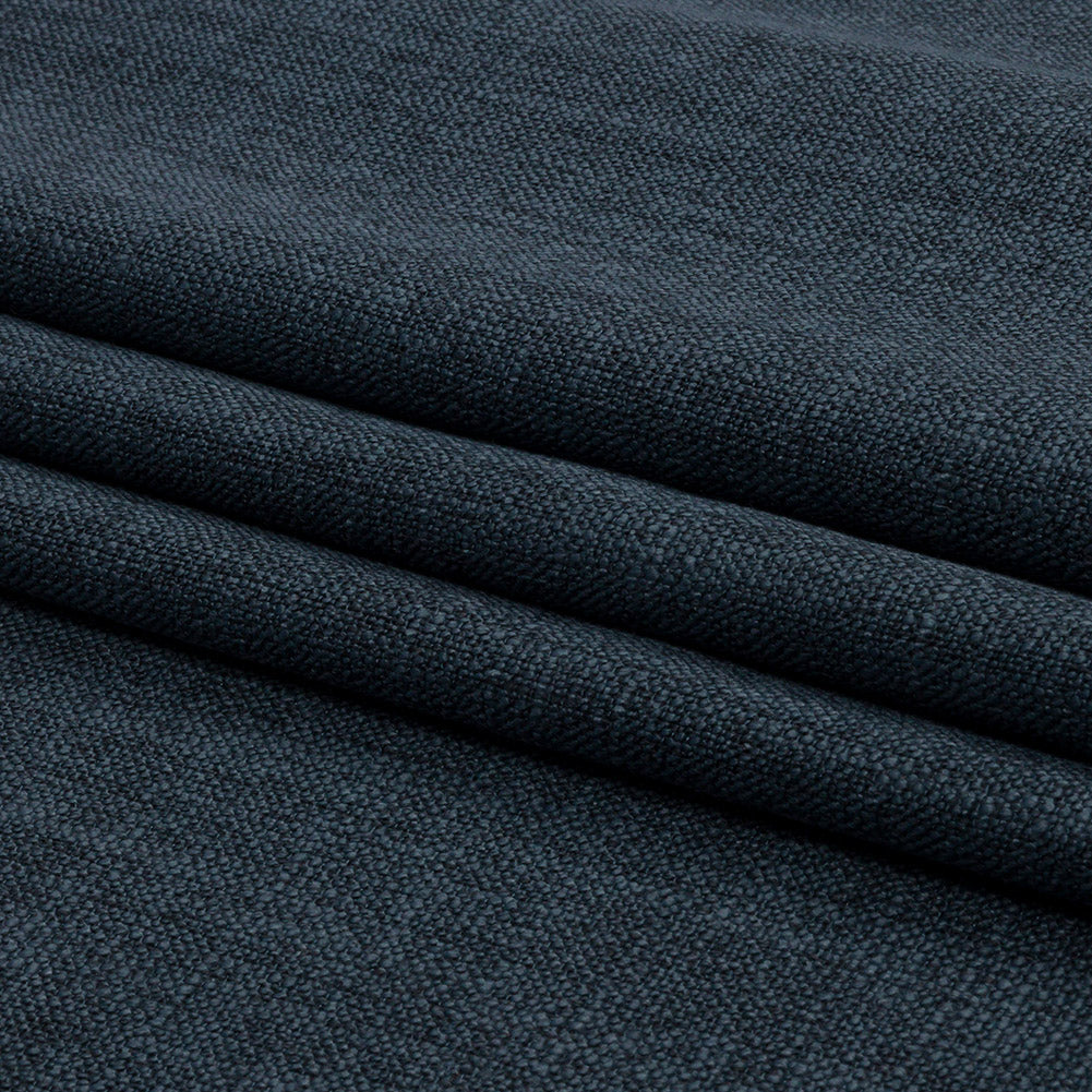 Soft Textured Recycled Polyester Drapery Woven - Ink - British Imported Folded Soft Textured Recycled Polyester Drapery Woven - Ink - British Imported Folded