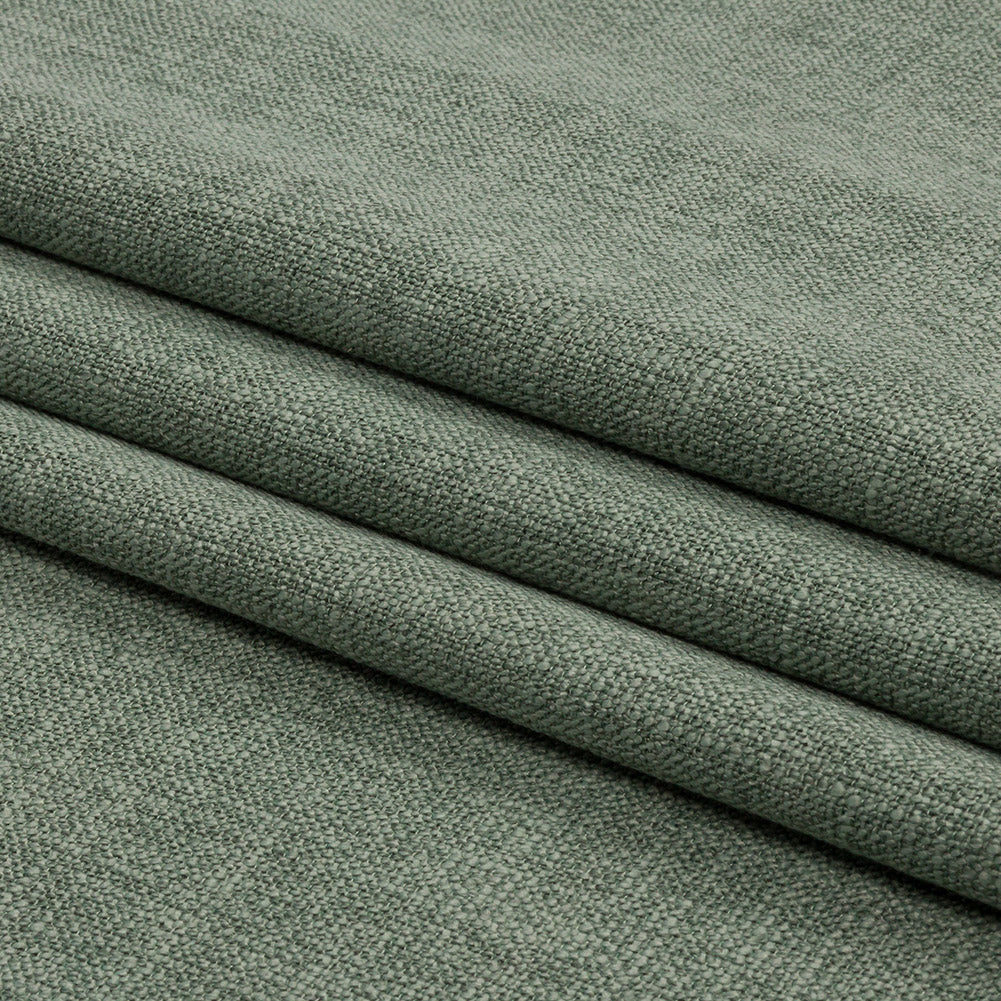 Soft Textured Recycled Polyester Drapery Woven - Jade - British Imported Folded Soft Textured Recycled Polyester Drapery Woven - Jade - British Imported Folded