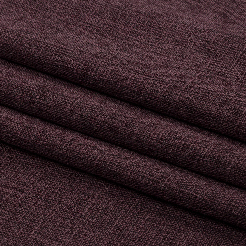 Soft Textured Recycled Polyester Drapery Woven - Mulberry - British Imported Folded Soft Textured Recycled Polyester Drapery Woven - Mulberry - British Imported Folded