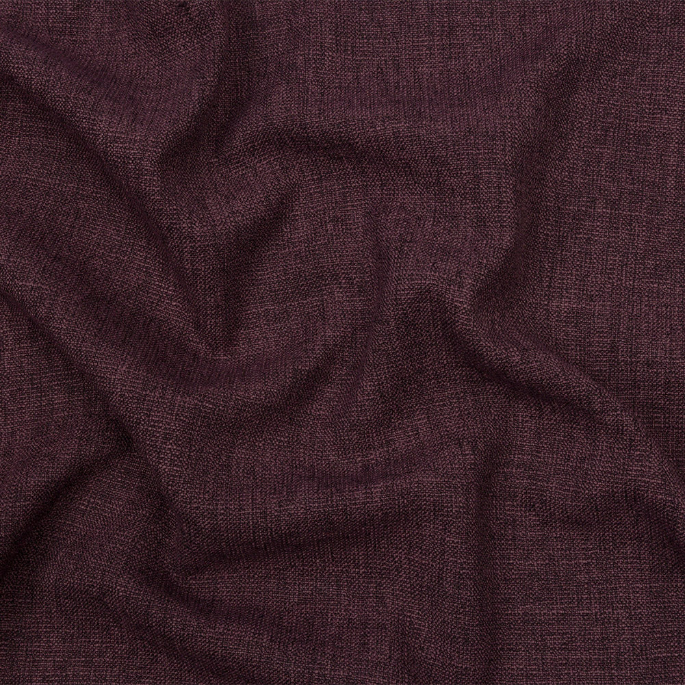 Soft Textured Recycled Polyester Drapery Woven - Mulberry - British Imported Soft Textured Recycled Polyester Drapery Woven - Mulberry - British Imported