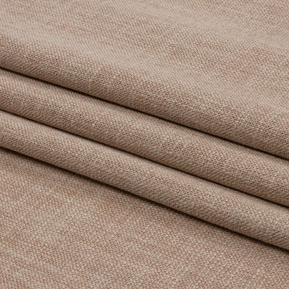 Soft Textured Recycled Polyester Drapery Woven - Oatmeal - British Imported Folded Soft Textured Recycled Polyester Drapery Woven - Oatmeal - British Imported Folded