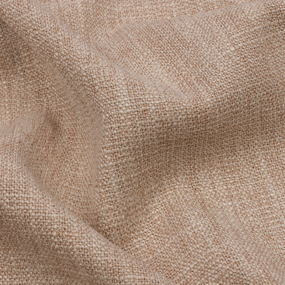Soft Textured Recycled Polyester Drapery Woven - Oatmeal - British Imported Detail Soft Textured Recycled Polyester Drapery Woven - Oatmeal - British Imported Detail