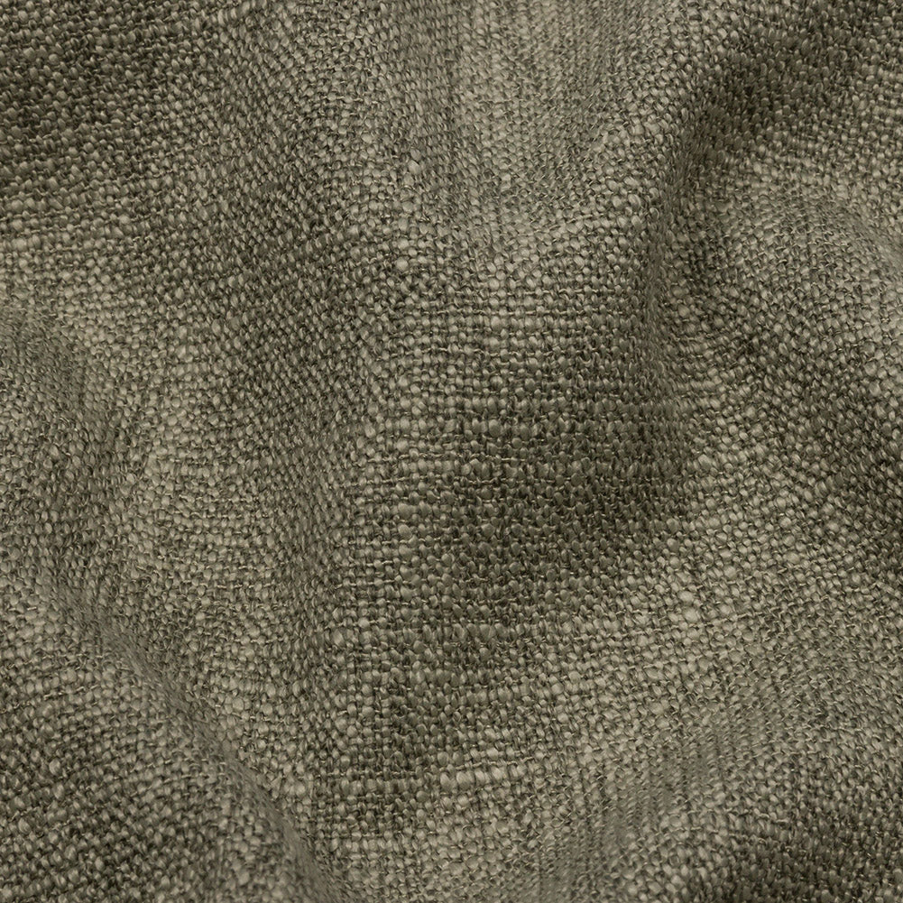 Soft Textured Recycled Polyester Drapery Woven - Olive - British Imported Detail Soft Textured Recycled Polyester Drapery Woven - Olive - British Imported Detail