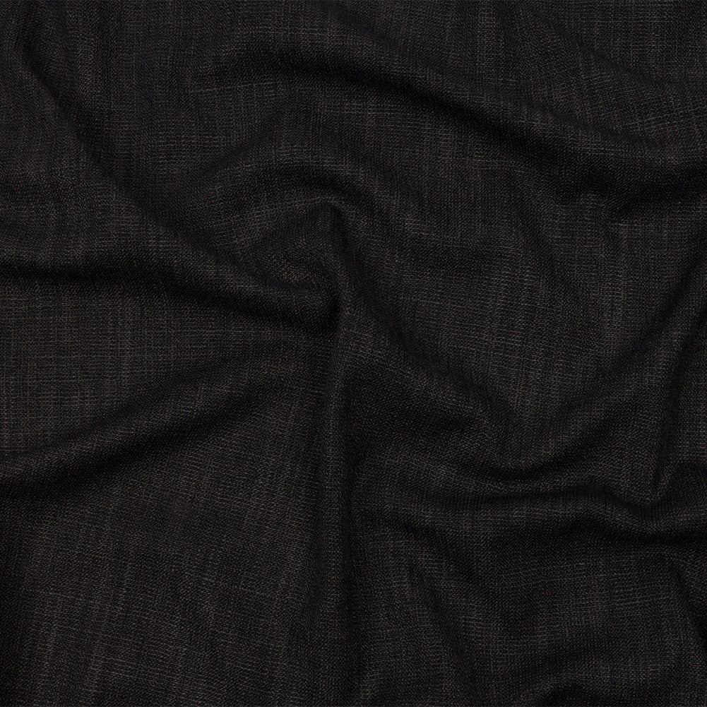 Soft Textured Recycled Polyester Drapery Woven - Onyx - British Imported Soft Textured Recycled Polyester Drapery Woven - Onyx - British Imported