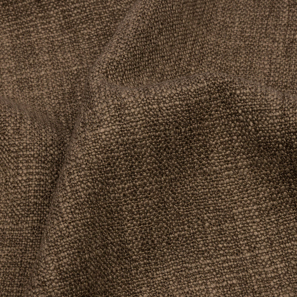 Soft Textured Recycled Polyester Drapery Woven - Otter - British Imported Detail Soft Textured Recycled Polyester Drapery Woven - Otter - British Imported Detail