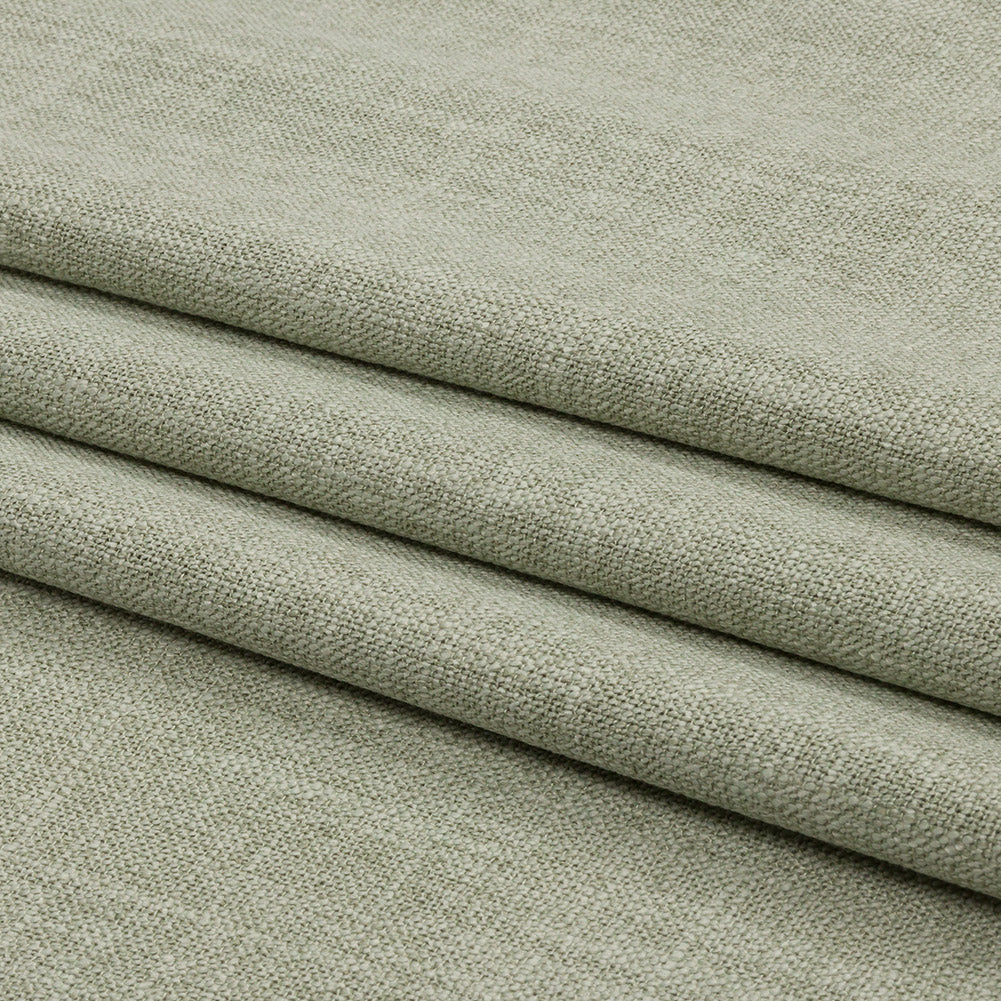 Soft Textured Recycled Polyester Drapery Woven - Pistachio - British Imported Folded Soft Textured Recycled Polyester Drapery Woven - Pistachio - British Imported Folded