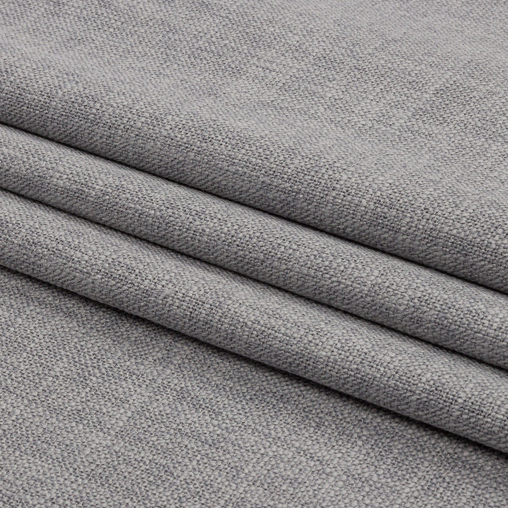 Soft Textured Recycled Polyester Drapery Woven - Silver - British Imported Folded Soft Textured Recycled Polyester Drapery Woven - Silver - British Imported Folded