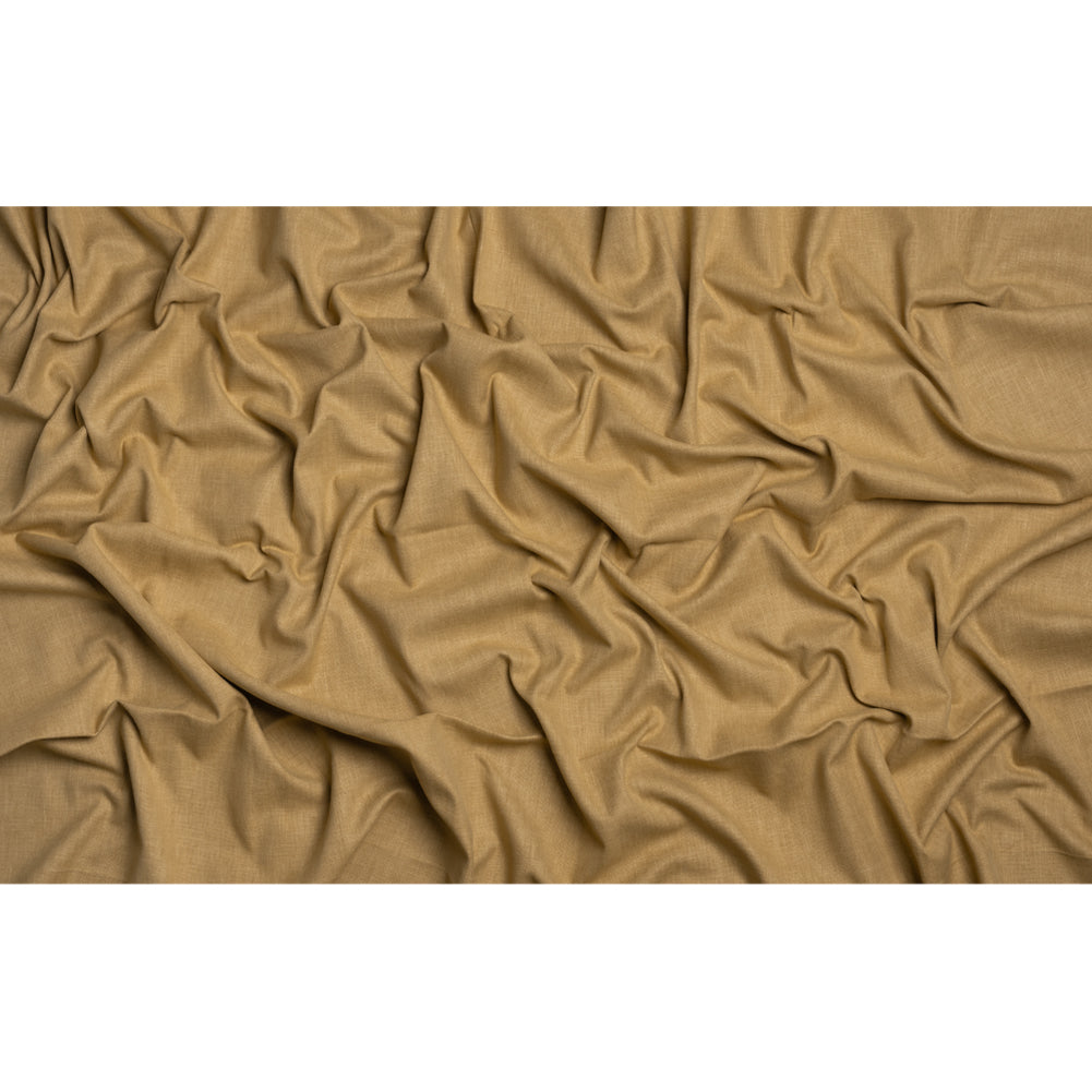 Slubbed Cotton and Polyester Woven - Gold - British Imported Full Slubbed Cotton and Polyester Woven - Gold - British Imported Full