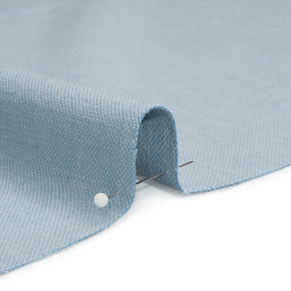 Slubbed Cotton and Polyester Woven - Pale Seaspray - British Imported Detail Slubbed Cotton and Polyester Woven - Pale Seaspray - British Imported Detail
