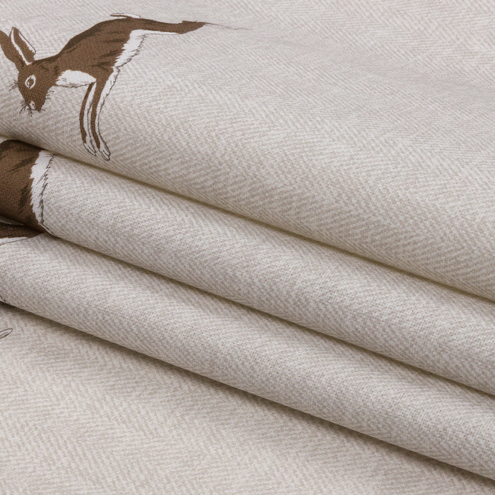 Cotton Canvas Print - Stone Running Hares - British Imported Folded Cotton Canvas Print - Stone Running Hares - British Imported Folded
