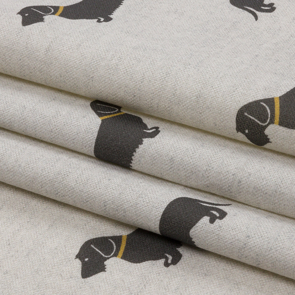 Cotton Canvas Print - Pebble Little Dogs - British Imported Folded Cotton Canvas Print - Pebble Little Dogs - British Imported Folded