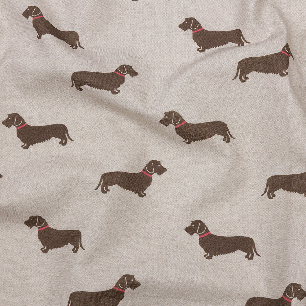 Cotton Canvas Print - Stone Little Dogs - British Imported Cotton Canvas Print - Stone Little Dogs - British Imported