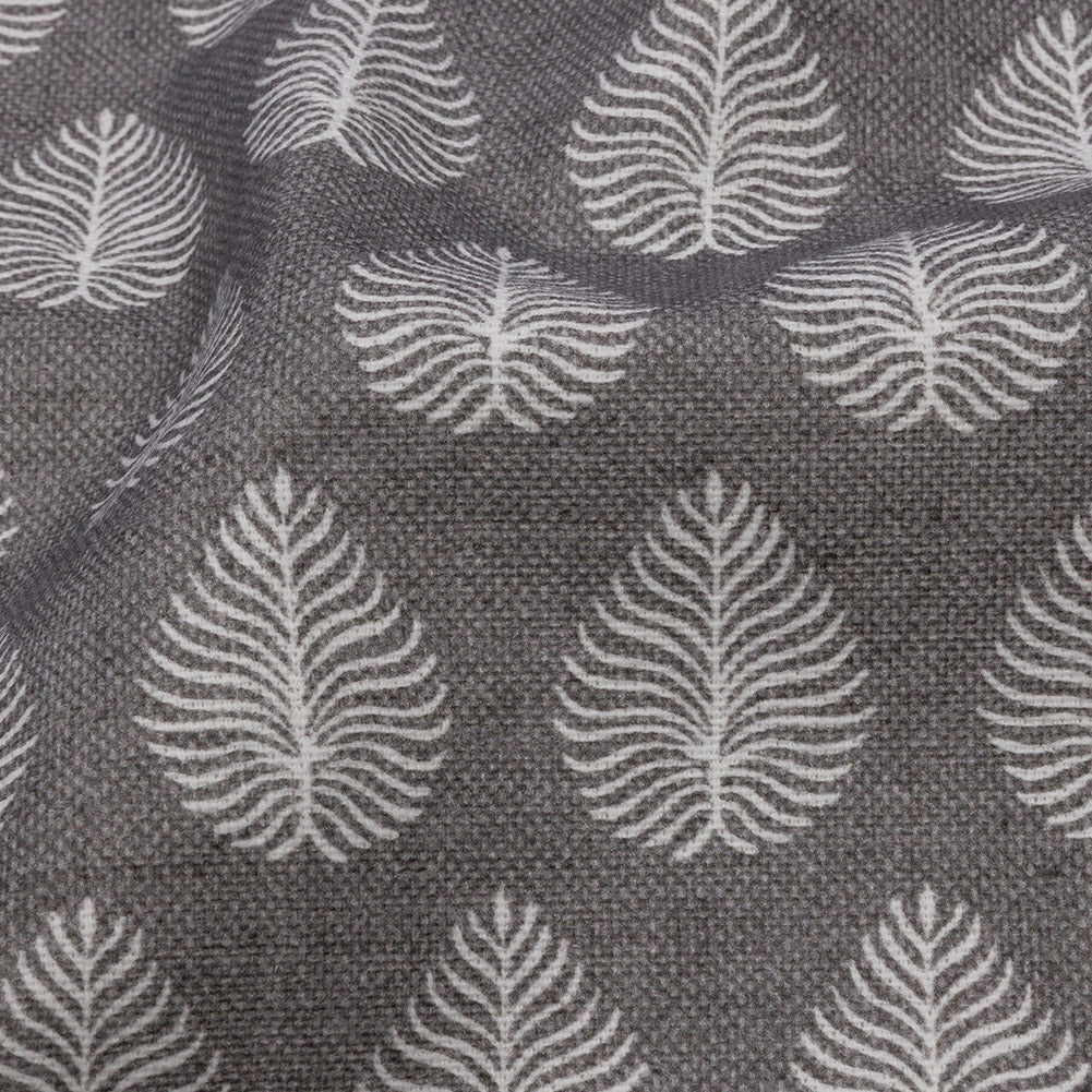 Cotton Canvas Print - Smoke Leaves - British Imported Detail Cotton Canvas Print - Smoke Leaves - British Imported Detail