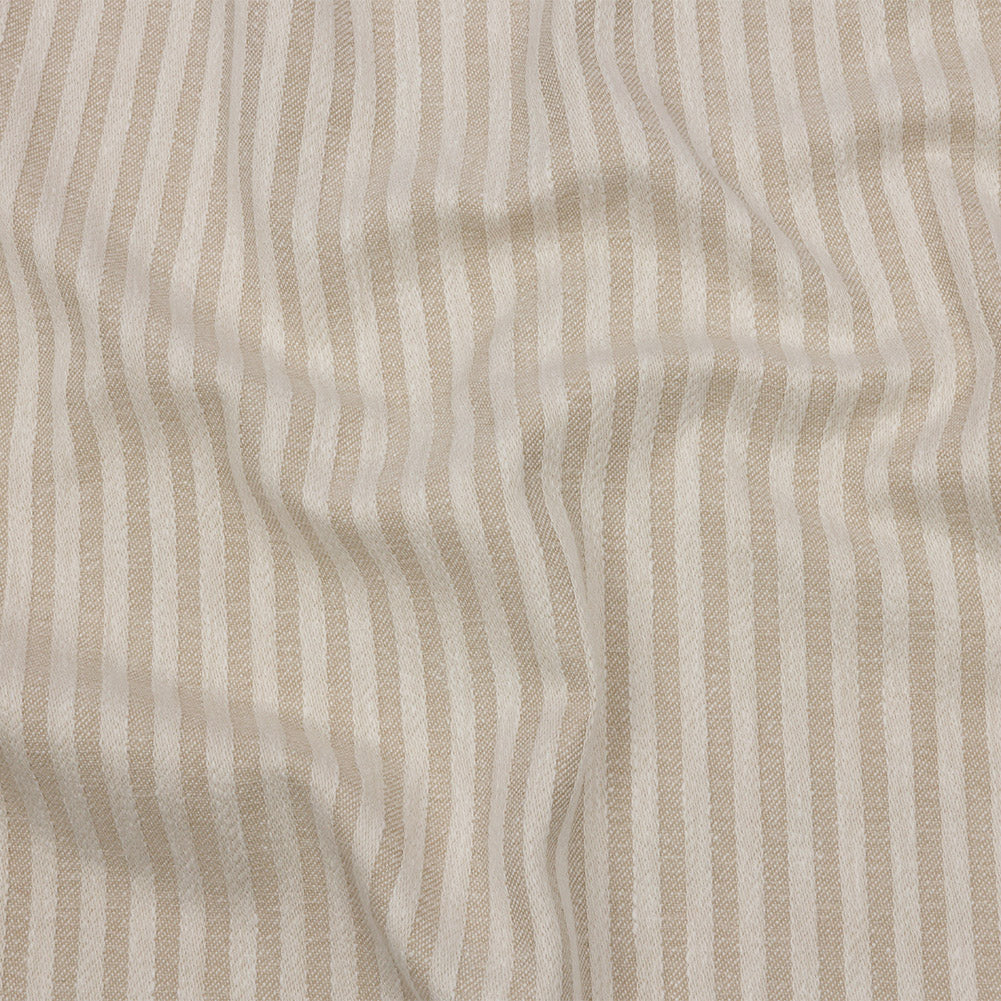 Cotton and Polyester Woven - Linen - Raised Stripes - British Imported Cotton and Polyester Woven - Linen - Raised Stripes - British Imported