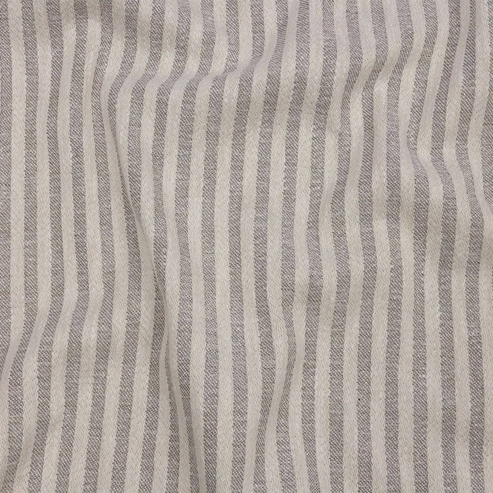 Cotton and Polyester Woven - Pebble - Raised Stripes - British Imported Cotton and Polyester Woven - Pebble - Raised Stripes - British Imported