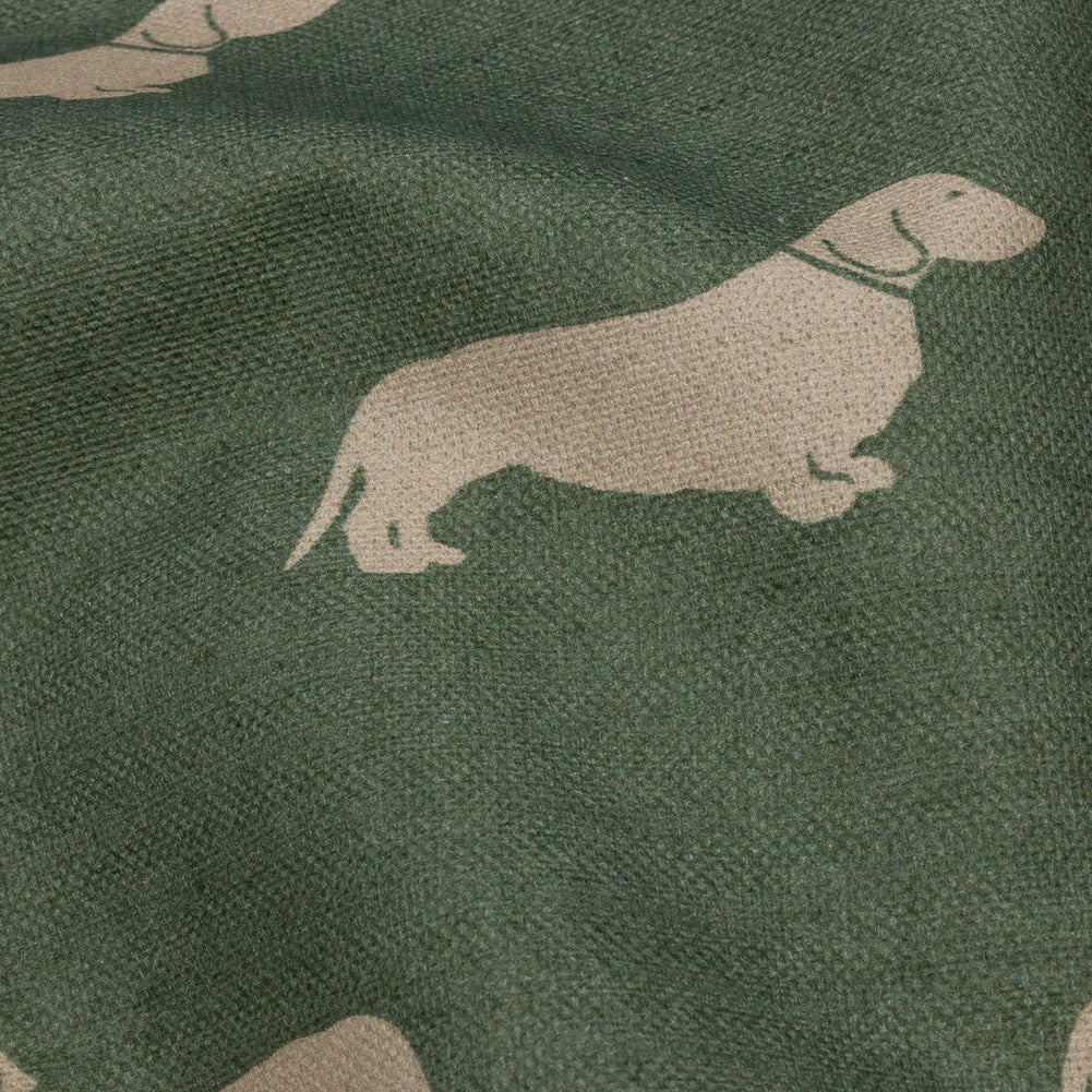 Cotton Canvas Print - Fern Dachshunds - British Imported Detail Cotton Canvas Print - Fern Dachshunds - British Imported Detail