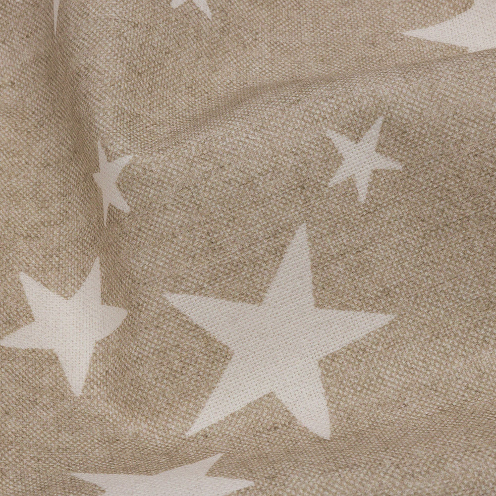 Cotton Canvas Print - Linen Starlight - British Imported Detail Cotton Canvas Print - Linen Starlight - British Imported Detail