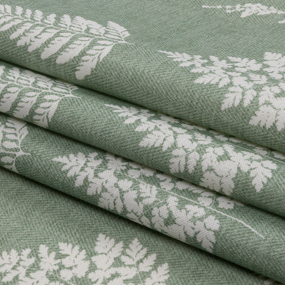 Cotton Canvas Print - Sage Botanical Silhouettes - British Imported Folded Cotton Canvas Print - Sage Botanical Silhouettes - British Imported Folded