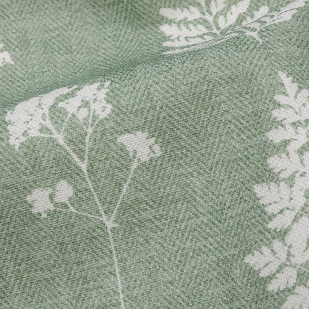 Cotton Canvas Print - Sage Botanical Silhouettes - British Imported Detail Cotton Canvas Print - Sage Botanical Silhouettes - British Imported Detail
