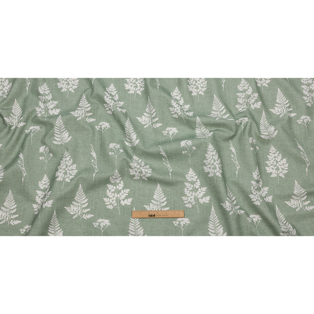Cotton Canvas Print - Sage Botanical Silhouettes - British Imported Full Cotton Canvas Print - Sage Botanical Silhouettes - British Imported Full