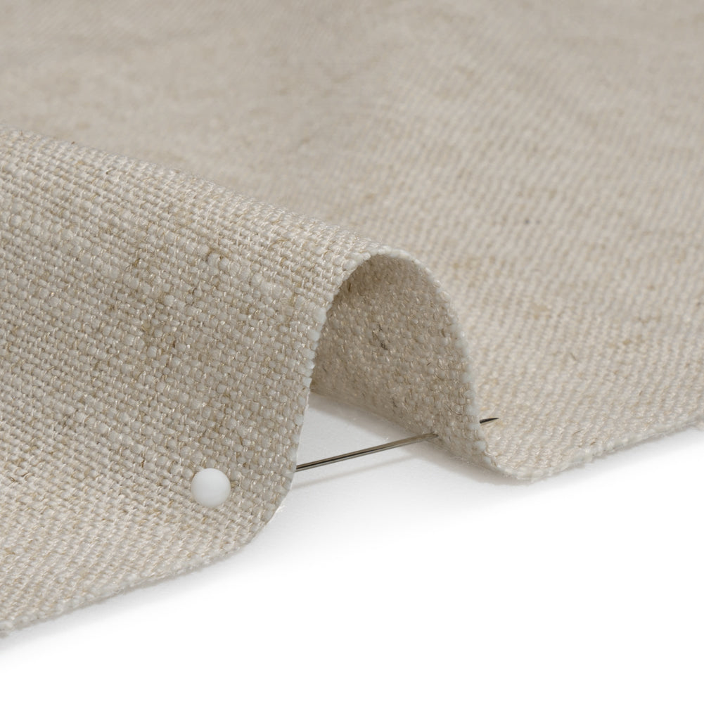 Linen, Viscose and Polyester Woven - Natural - British Imported Detail Linen, Viscose and Polyester Woven - Natural - British Imported Detail