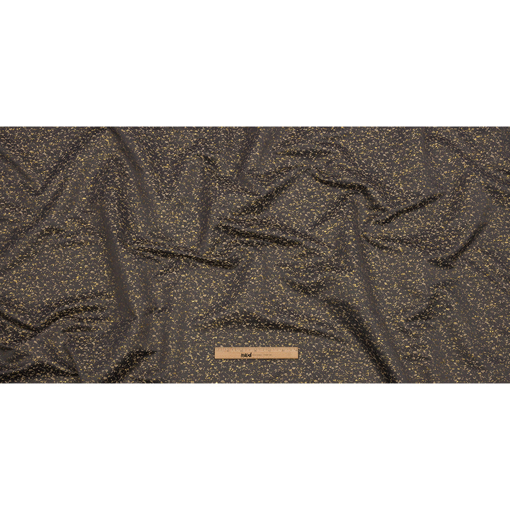 Metallic Drapery Jacquard - Ebony Speckled - British Imported Full Metallic Drapery Jacquard - Ebony Speckled - British Imported Full