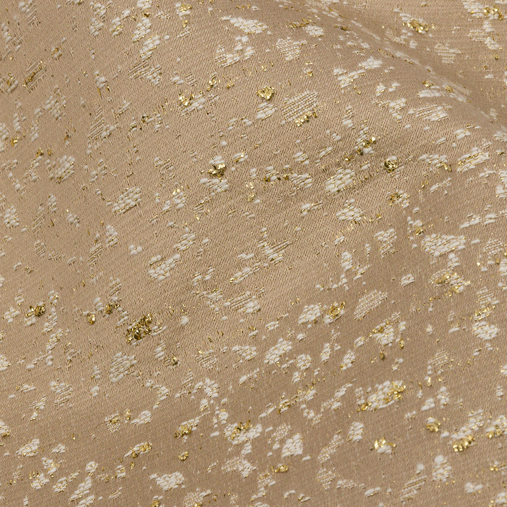 Metallic Drapery Jacquard - Sand Speckled - British Imported Detail Metallic Drapery Jacquard - Sand Speckled - British Imported Detail