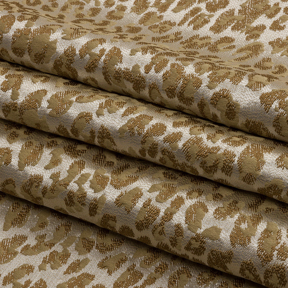 Drapery Jacquard - Sand Leopard Spots - British Imported Folded Drapery Jacquard - Sand Leopard Spots - British Imported Folded