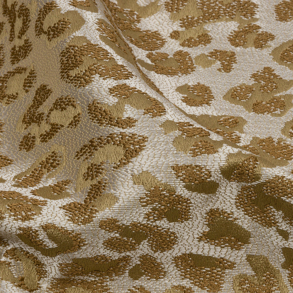 Drapery Jacquard - Sand Leopard Spots - British Imported Detail Drapery Jacquard - Sand Leopard Spots - British Imported Detail