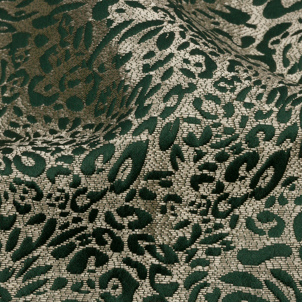Drapery Jacquard - Fern Running Leopard - British Imported Detail Drapery Jacquard - Fern Running Leopard - British Imported Detail