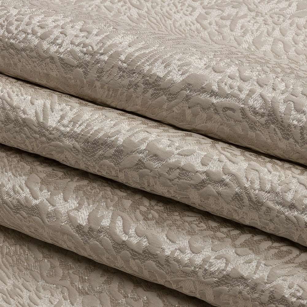 Drapery Jacquard - Ivory Running Leopard - British Imported Folded Drapery Jacquard - Ivory Running Leopard - British Imported Folded