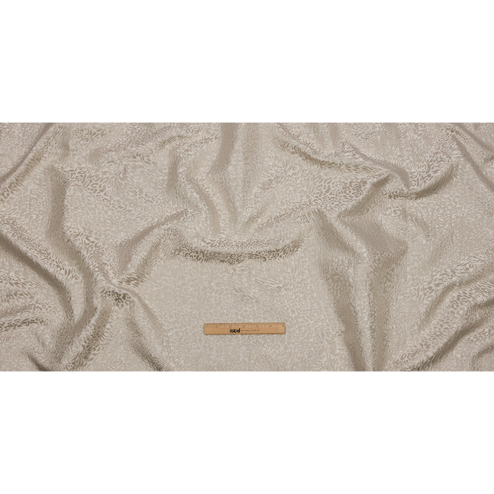 Drapery Jacquard - Ivory Running Leopard - British Imported Full Drapery Jacquard - Ivory Running Leopard - British Imported Full