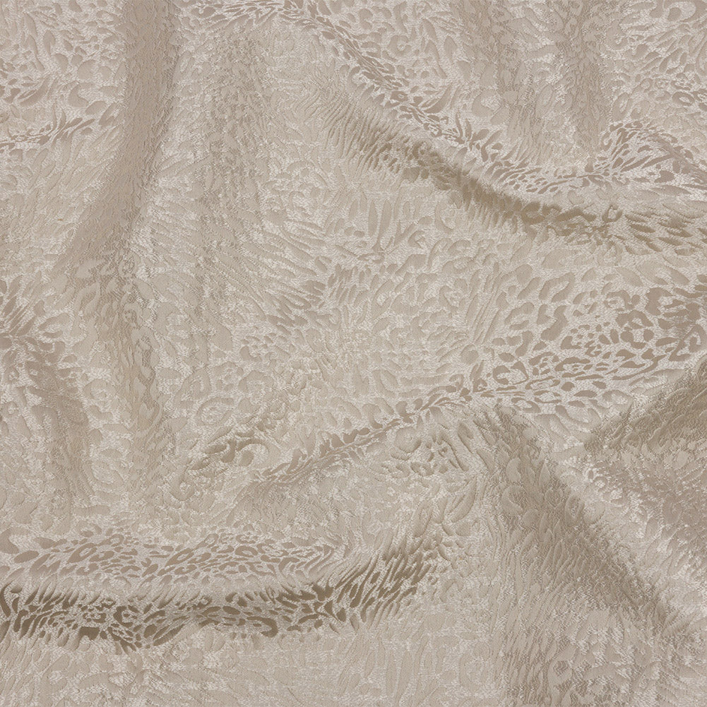 Drapery Jacquard - Ivory Running Leopard - British Imported Drapery Jacquard - Ivory Running Leopard - British Imported
