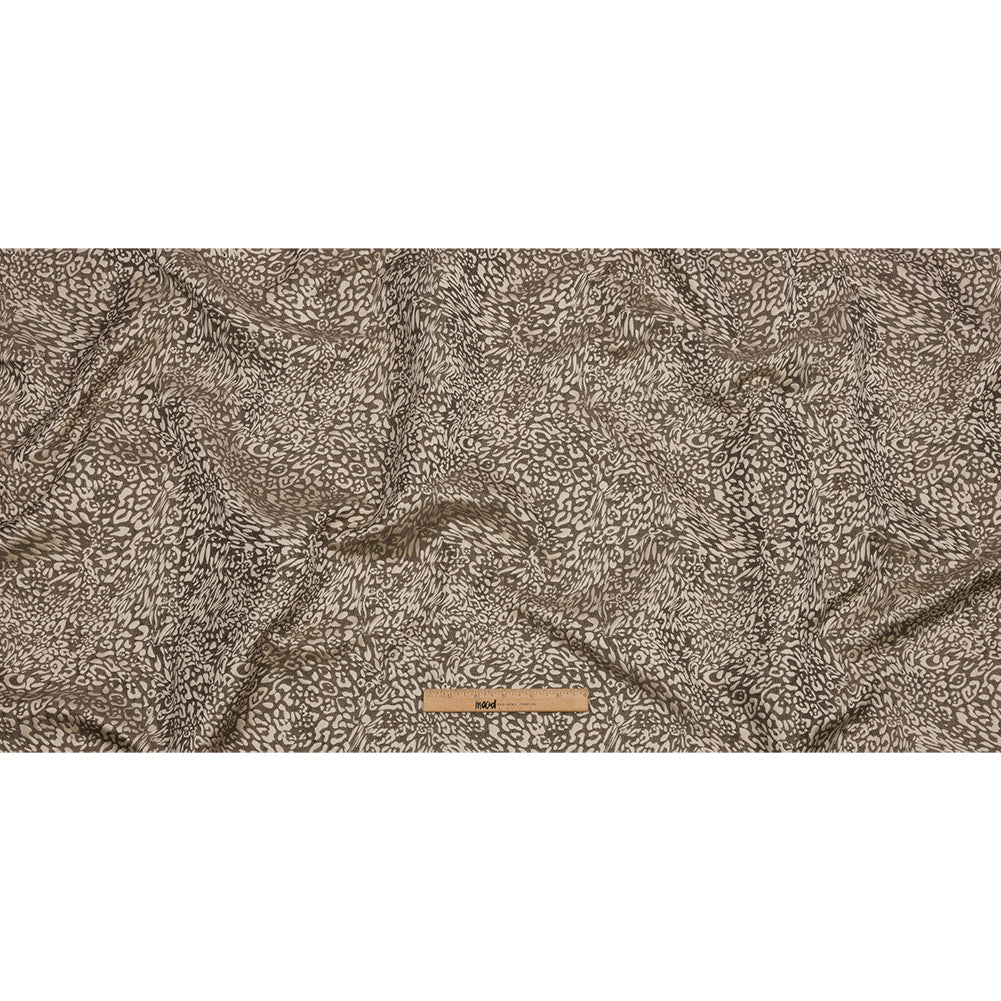 Drapery Jacquard - Truffle Running Leopard - British Imported Full Drapery Jacquard - Truffle Running Leopard - British Imported Full